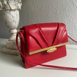 Reike Nen red shoulder bag gold hardware